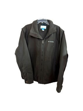 Columbia Brown Mid-weight Fleece lined Jacket Size XL Flaws